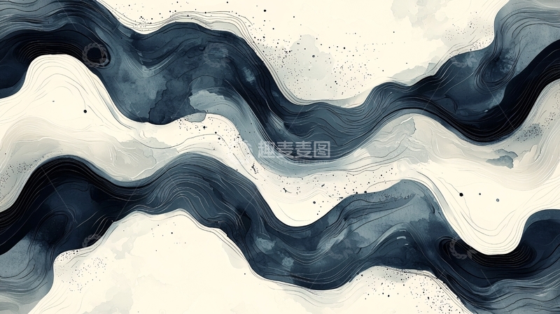 高清大图下载【趣麦麦图】抽象水墨画