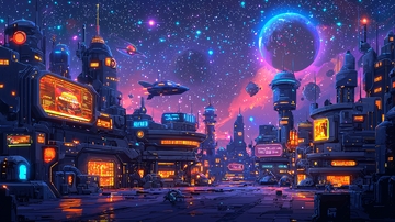 未来都市夜景349