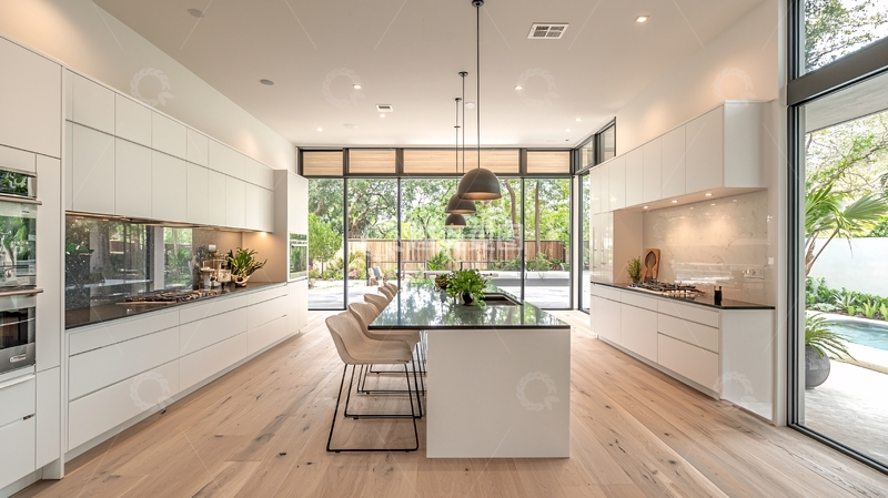 高清大图下载【趣麦麦图】现代简约开放式厨房