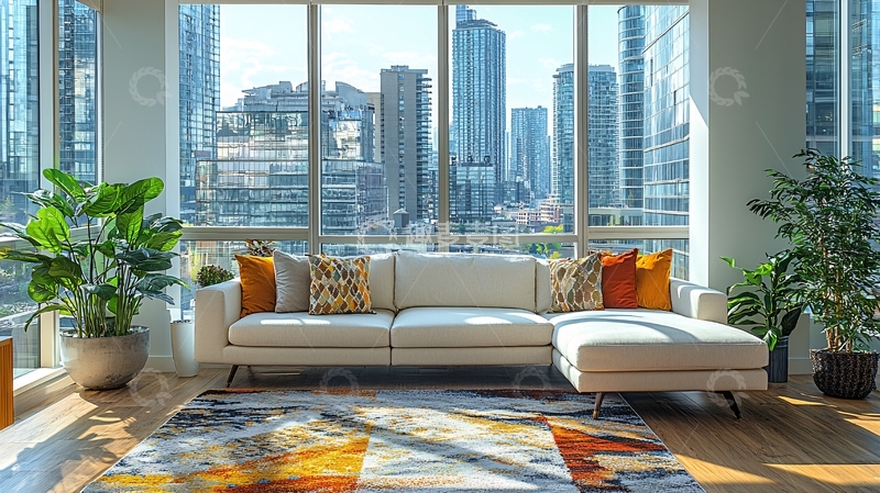 高清大图下载【趣麦麦图】现代简约都市公寓客厅