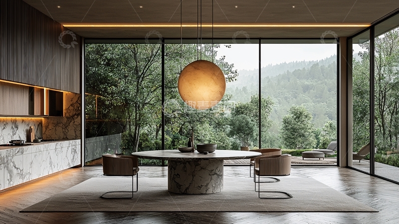 高清大图下载【趣麦麦图】极简现代风格餐厅设计