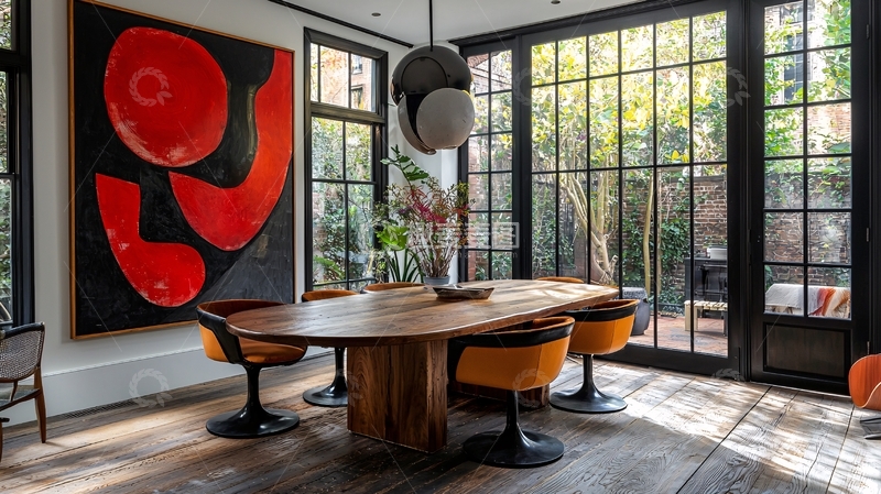 高清大图下载【趣麦麦图】现代简约木质餐桌