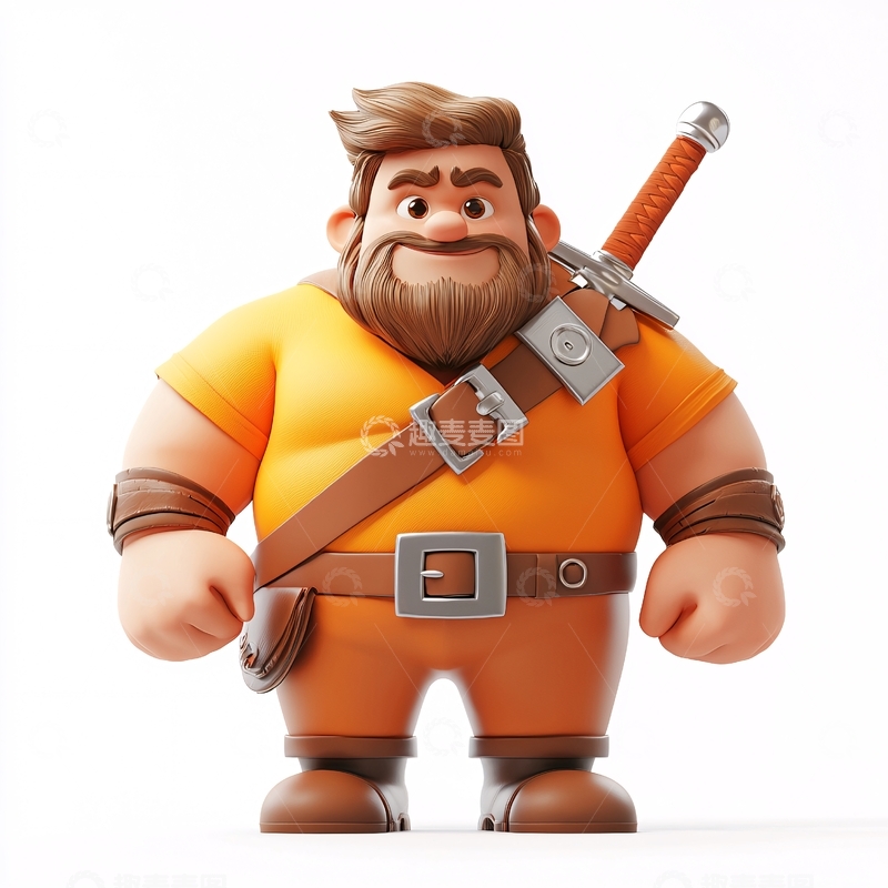 高清大图下载【趣麦麦图】卡通战士