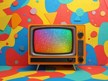 复古彩色电视机