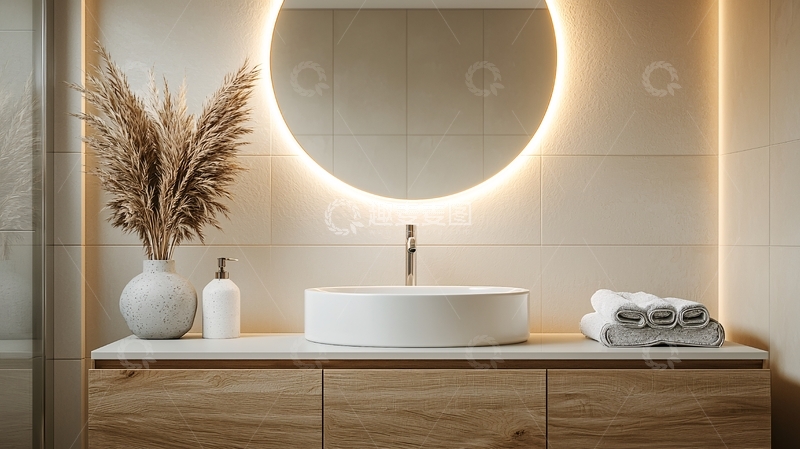 高清大图下载【趣麦麦图】现代简约浴室场景