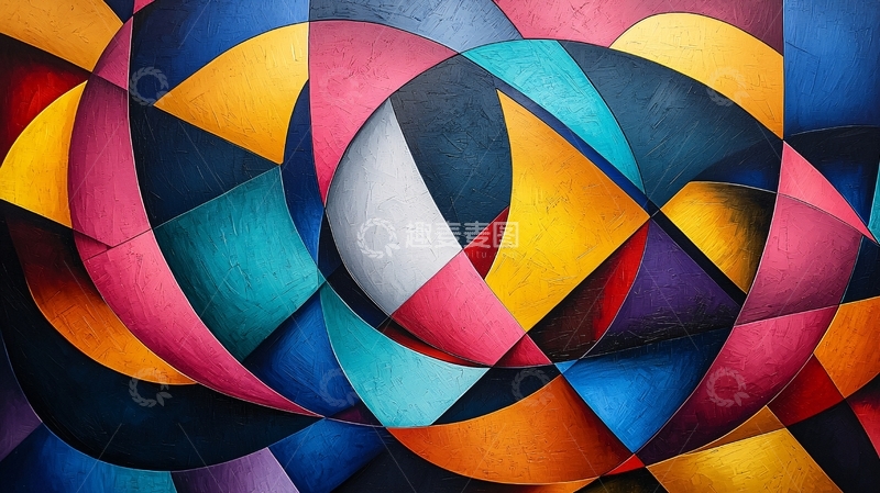 高清大图下载【趣麦麦图】抽象几何彩绘