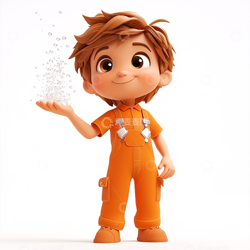 高清大图下载【趣麦麦图】可爱卡通男孩