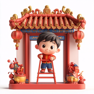 中国风卡通男孩