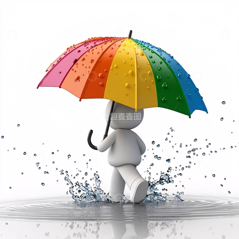 高清大图下载【趣麦麦图】彩色雨伞