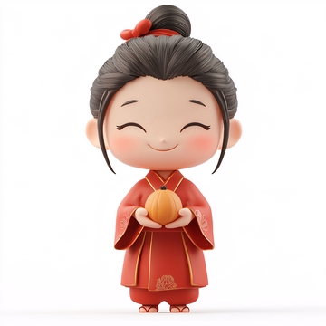 卡通中国风女孩