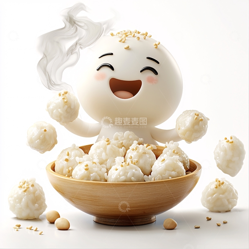 高清大图下载【趣麦麦图】卡通汤圆