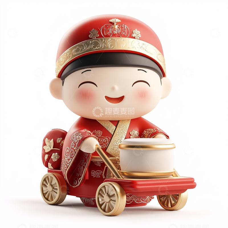 高清大图下载【趣麦麦图】中式结婚娃娃