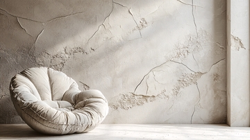 极简风米色布艺单人沙发