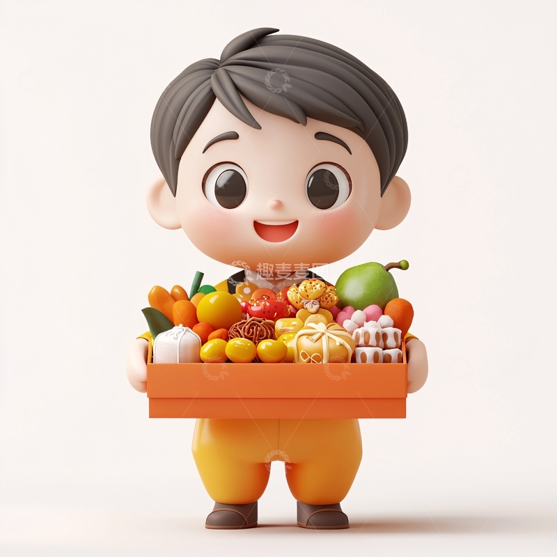 高清大图下载【趣麦麦图】卡通男孩