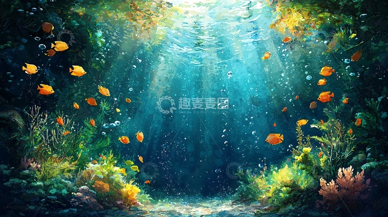 高清大图下载【趣麦麦图】海底世界梦幻景象