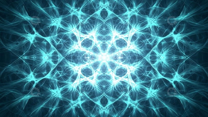 高清大图下载【趣麦麦图】蓝色冰晶雪花图案