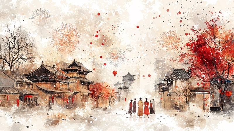 高清大图下载【趣麦麦图】水墨画古风古镇