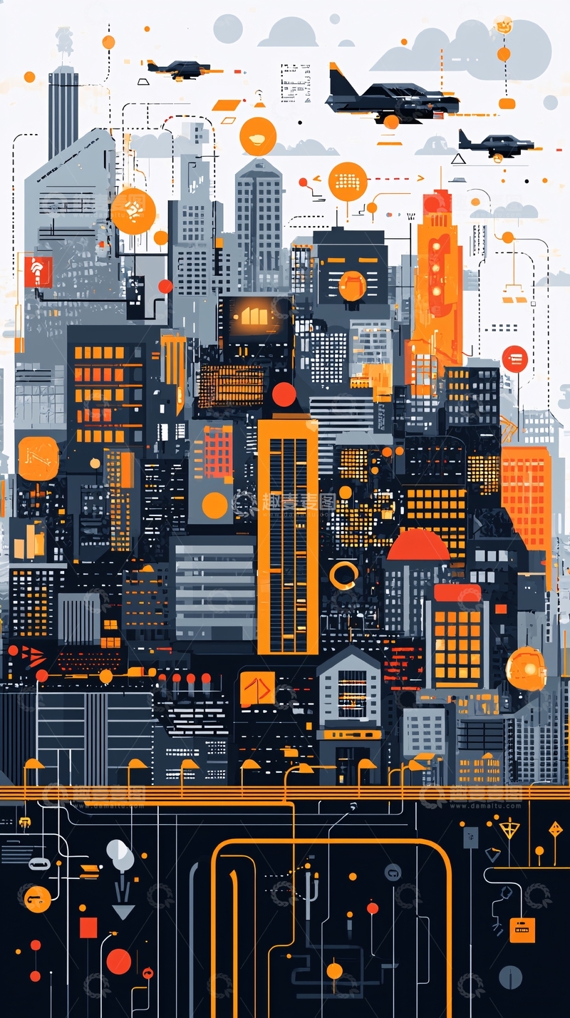 高清大图下载【趣麦麦图】未来都市