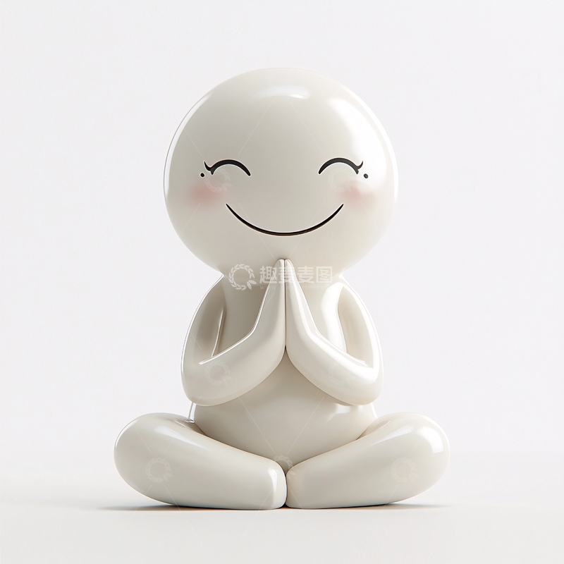 高清大图下载【趣麦麦图】可爱卡通祈祷人物