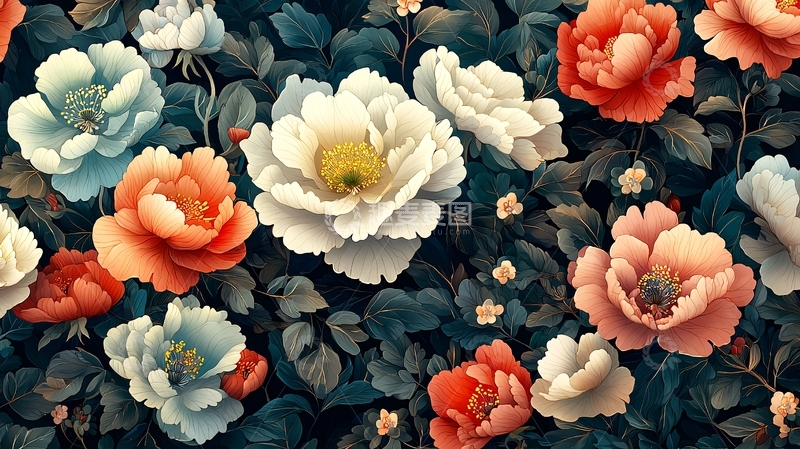 高清大图下载【趣麦麦图】暗色系花卉壁纸