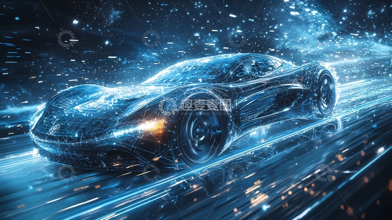 高清大图下载【趣麦麦图】炫酷科幻跑车疾驰