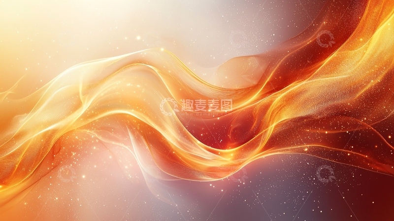 高清大图下载【趣麦麦图】金色火焰抽象背景