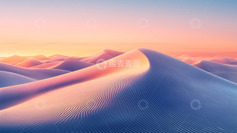 高清大图下载【趣麦麦图】沙漠日落