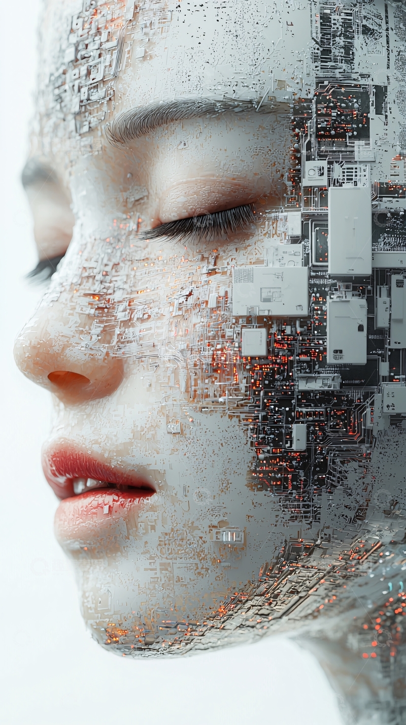 高清大图下载【趣麦麦图】机械美学少女