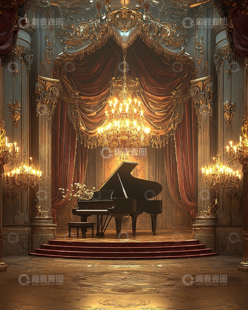 高清大图下载【趣麦麦图】巴洛克风格音乐厅
