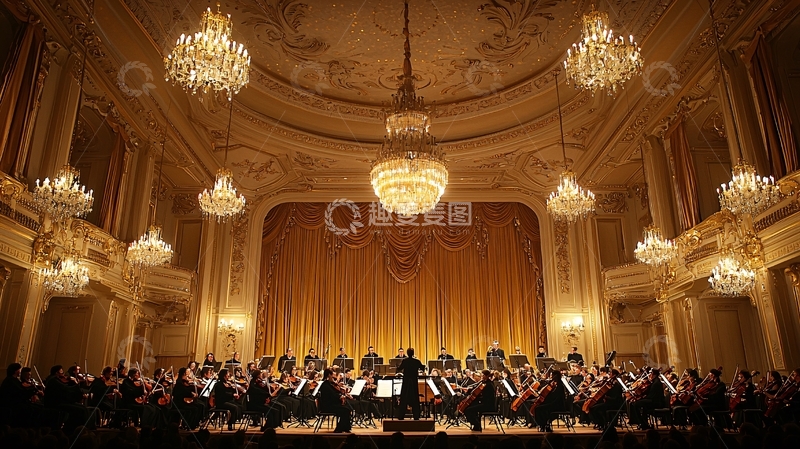 高清大图下载【趣麦麦图】华丽的金色音乐厅演奏会