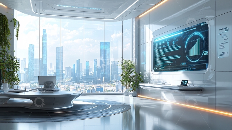 高清大图下载【趣麦麦图】未来科技感办公室