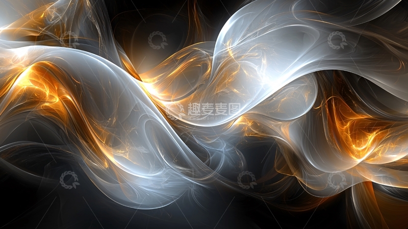 高清大图下载【趣麦麦图】抽象金色烟雾