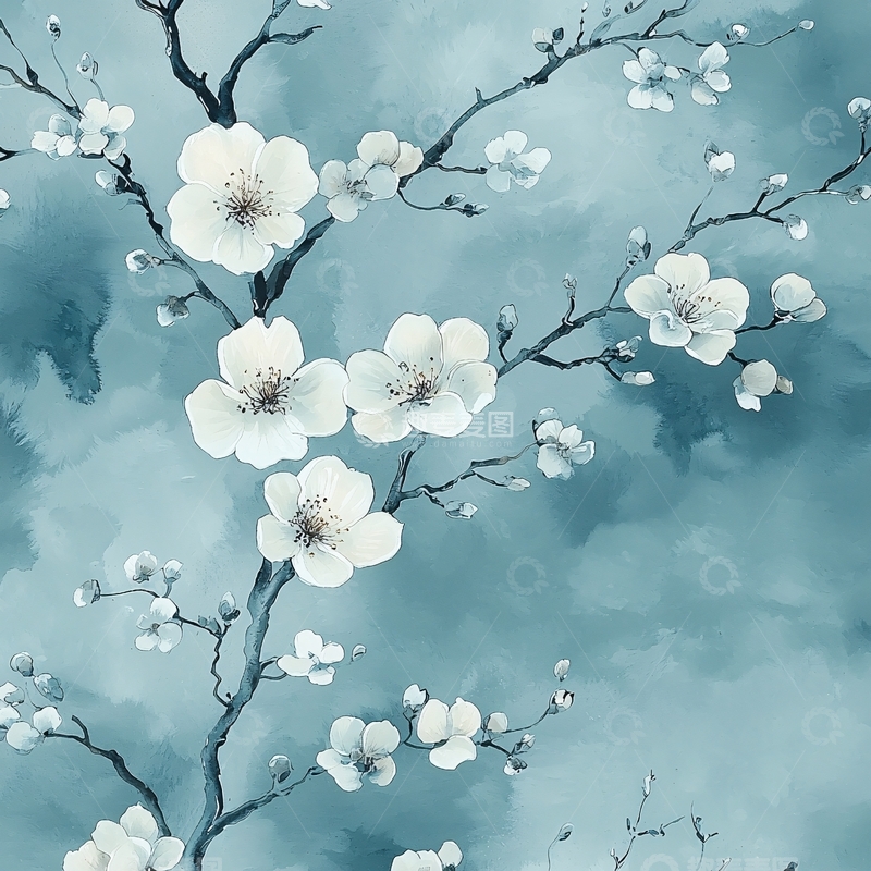 高清大图下载【趣麦麦图】水墨青花