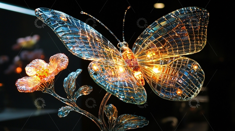 高清大图下载【趣麦麦图】水晶蝴蝶灯饰