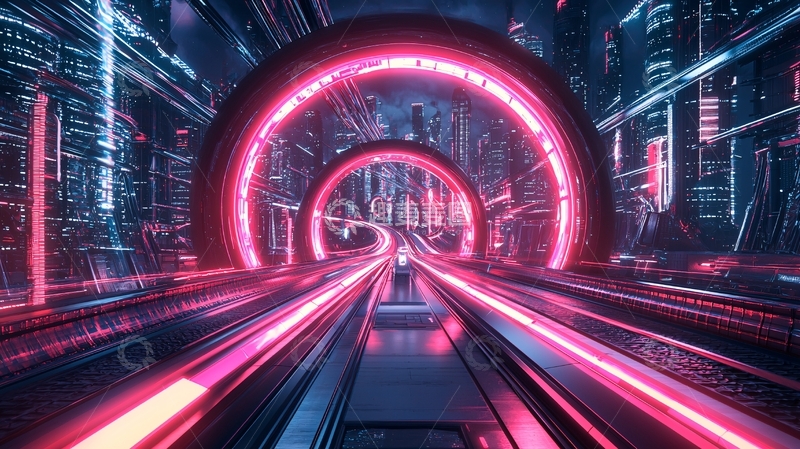 高清大图下载【趣麦麦图】未来科技感城市道路