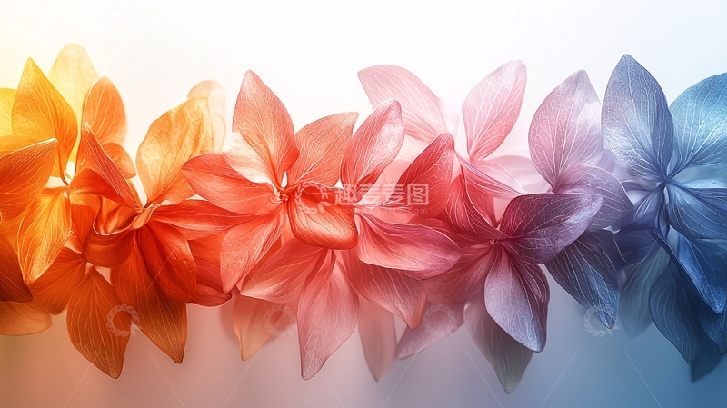 高清大图下载【趣麦麦图】彩虹渐变花环