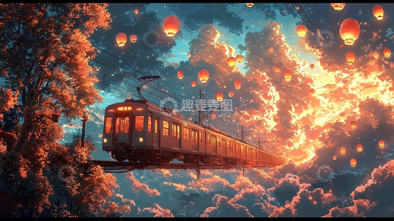高清大图下载【趣麦麦图】梦幻列车