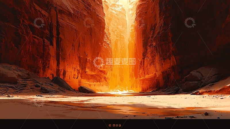 高清大图下载【趣麦麦图】峡谷阳光照射