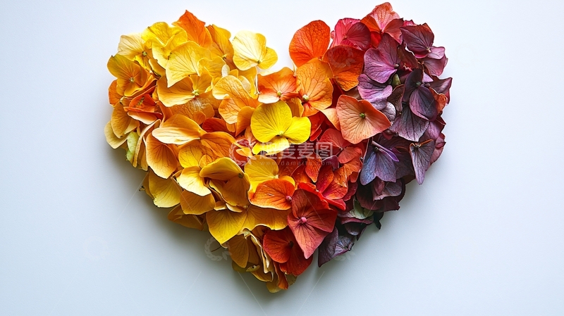 高清大图下载【趣麦麦图】花瓣爱心