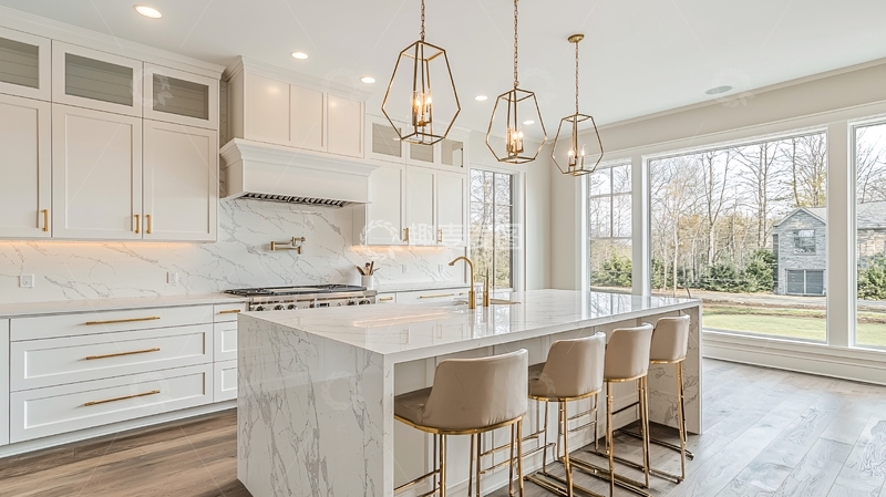 高清大图下载【趣麦麦图】现代简约白色厨房