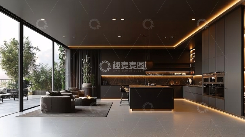 高清大图下载【趣麦麦图】现代极简风格厨房设计