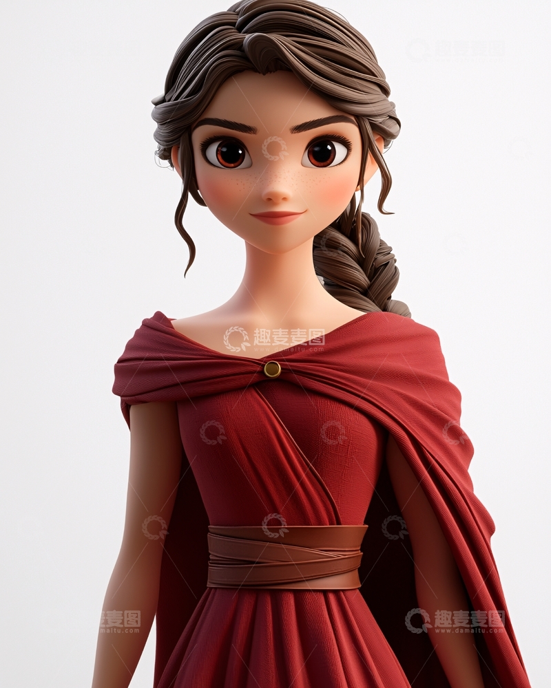 高清大图下载【趣麦麦图】红发卡通女孩