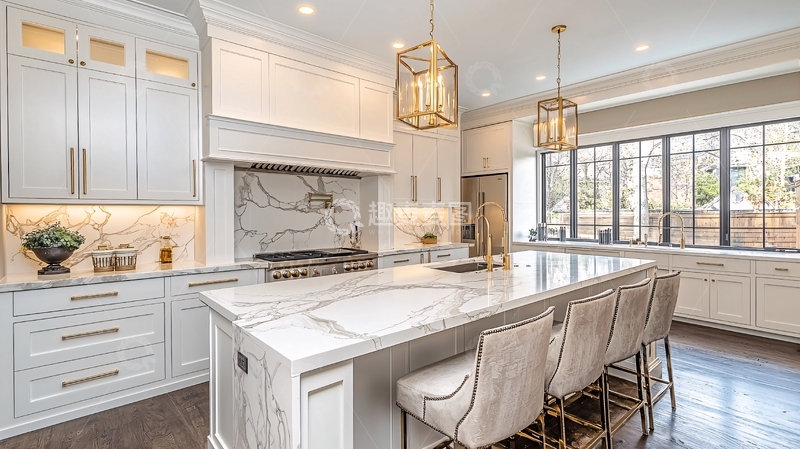 高清大图下载【趣麦麦图】现代化白色厨房