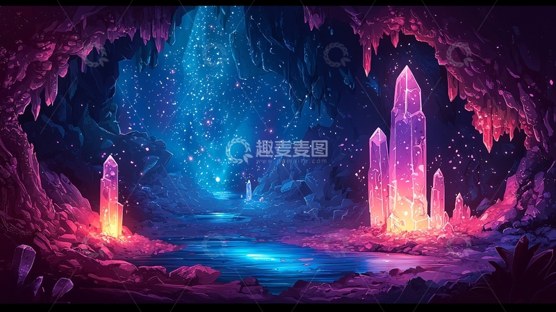 高清大图下载【趣麦麦图】梦幻水晶洞穴