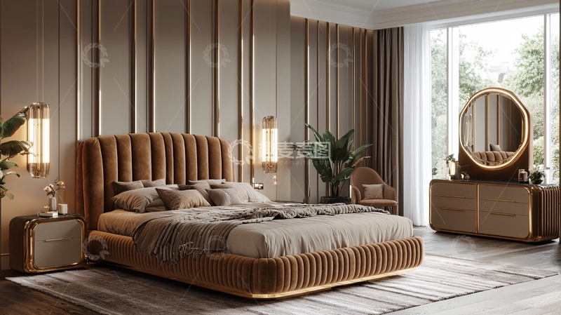 高清大图下载【趣麦麦图】奢华现代卧室套装