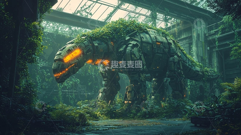 高清大图下载【趣麦麦图】机械恐龙
