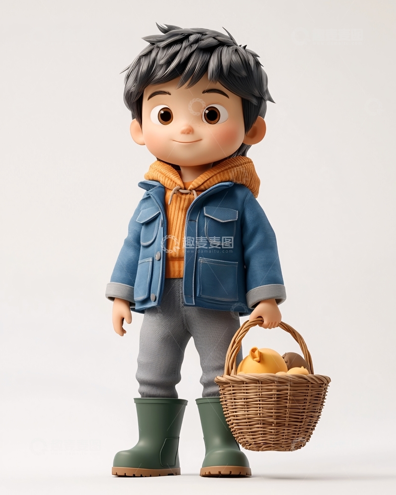 高清大图下载【趣麦麦图】卡通男孩
