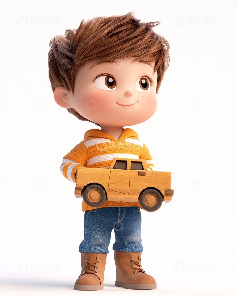 高清大图下载【趣麦麦图】可爱卡通男孩