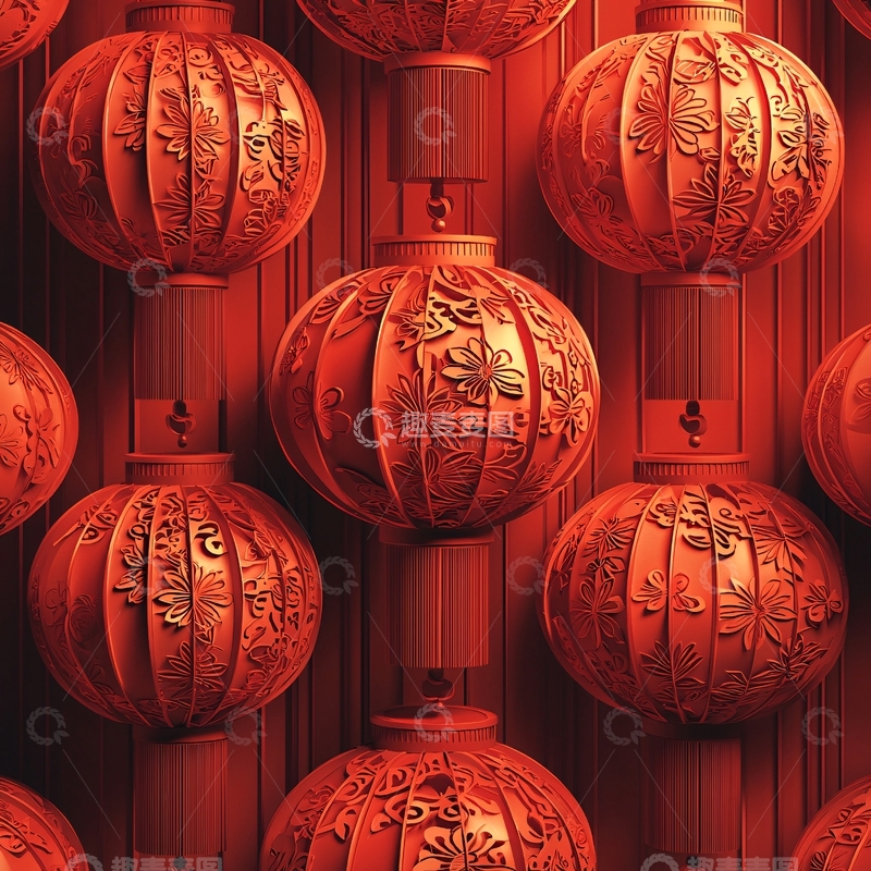 高清大图下载【趣麦麦图】红灯笼背景