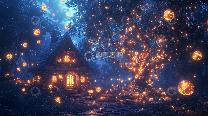 高清大图下载【趣麦麦图】梦幻森林小屋